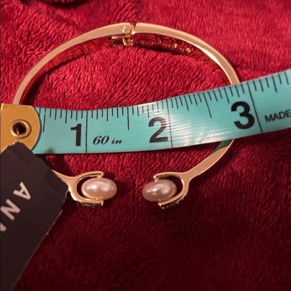 Anne Klein Gold Bracelet with Pearl Accents - Picture 6 of 8